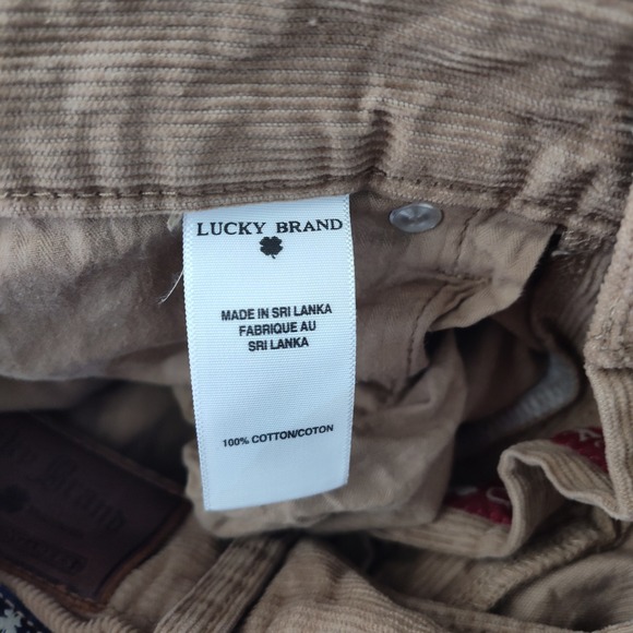 Lucky Brand 32 32 pants corduroy tan preppy straight career casual interview - Picture 4 of 10